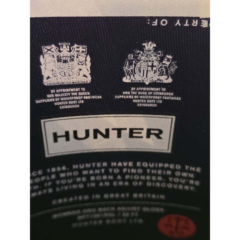 Hunter Org Wms Tall Rain Boots Melody Back Ad Gloss Rubber WP Wellies 9 NEW $190 - Picture 13 of 14